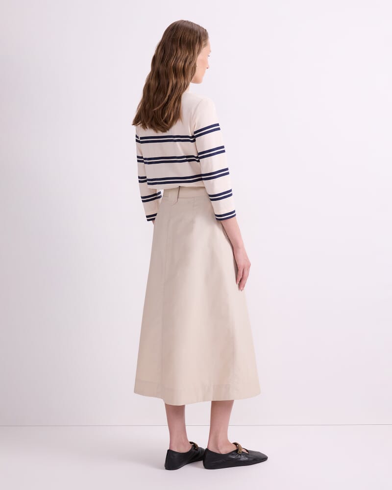 Audrey Button Through Skirt in PUTTY