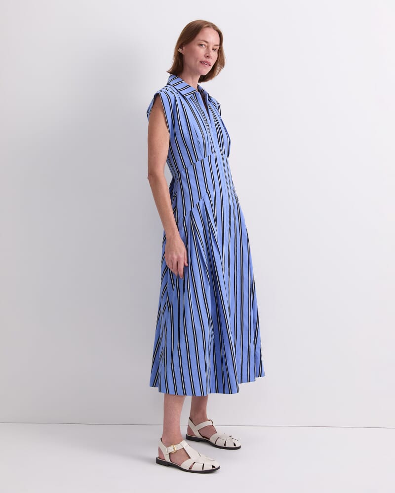 Jade Stripe Dress in BLUE MULTI