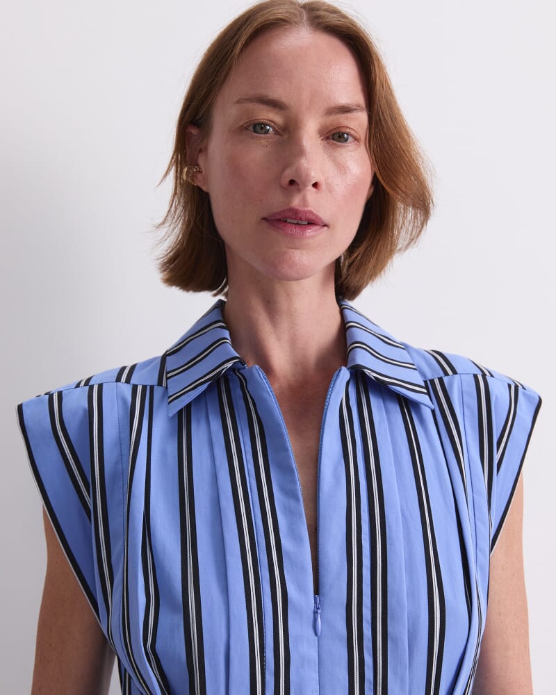 Jade Stripe Dress in BLUE MULTI