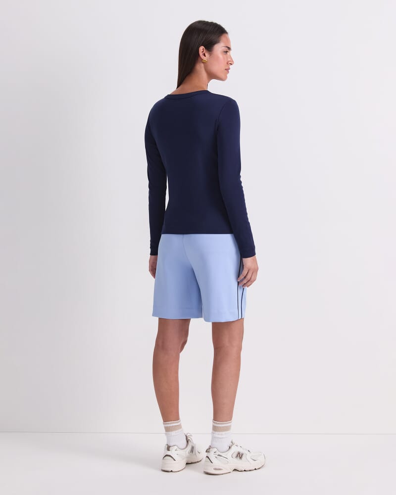 Heidi Long Sleeve Crew Neck in NAVY