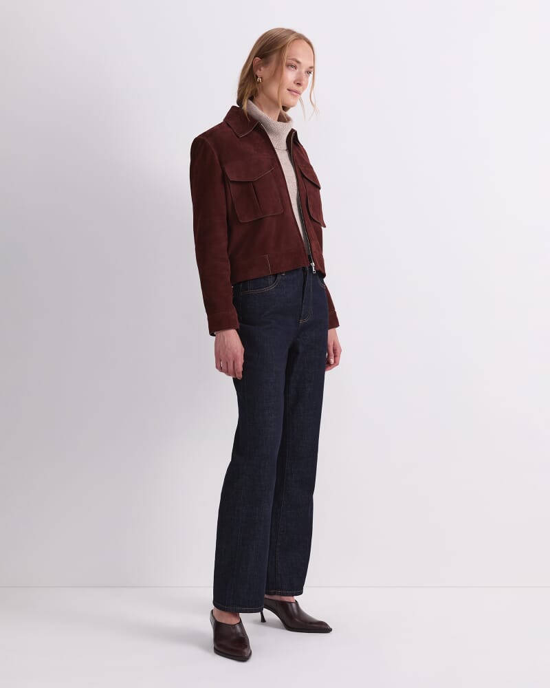 Lolita Suede Jacket in COGNAC