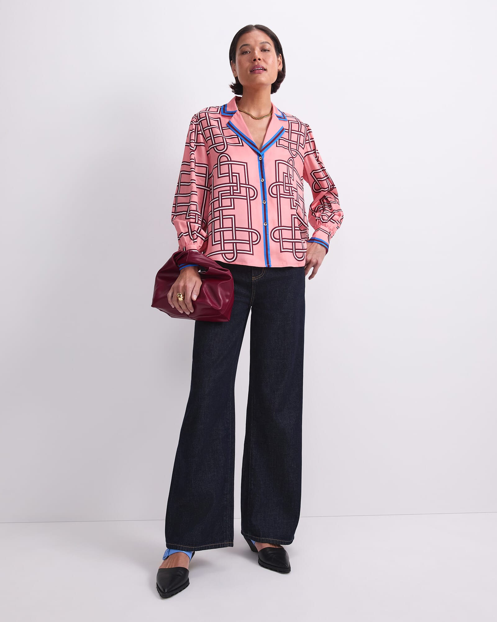 Rhodes Print Blouse