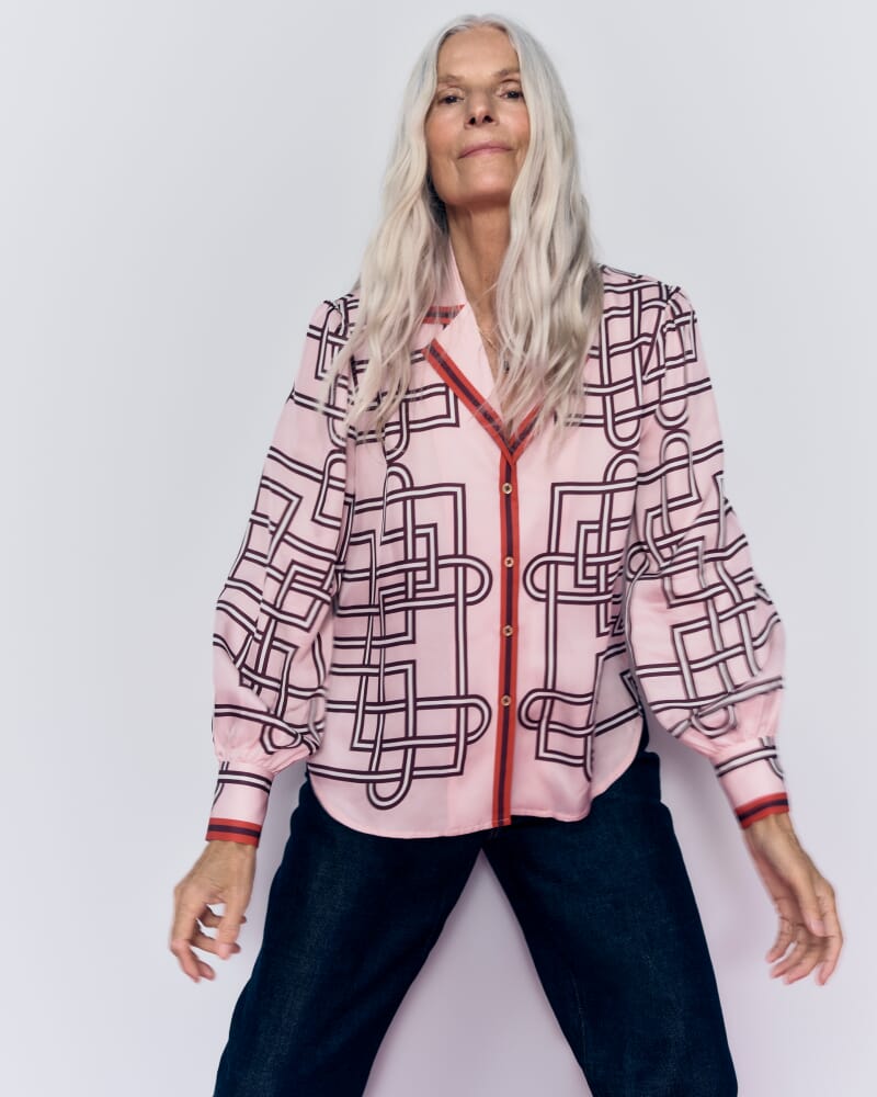 Rhodes Print Blouse in PINK MULTI