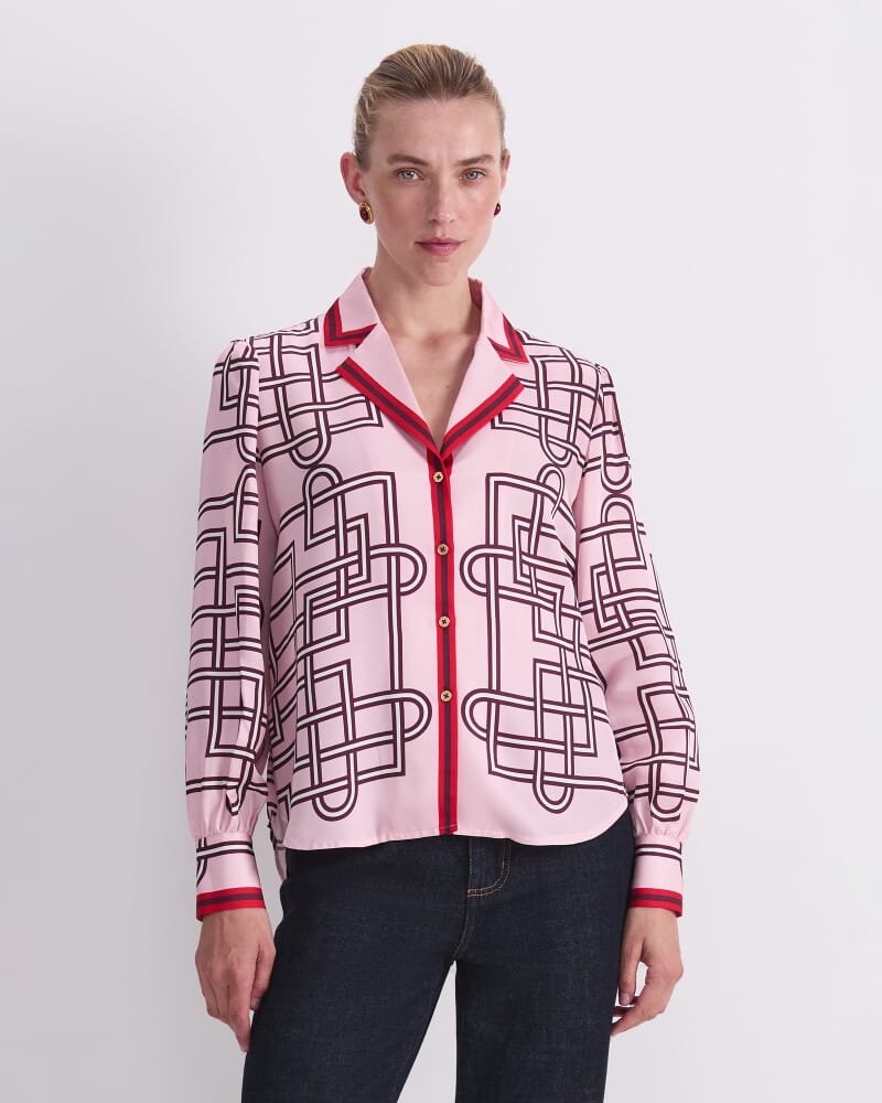 Rhodes Print Blouse in PINK MULTI