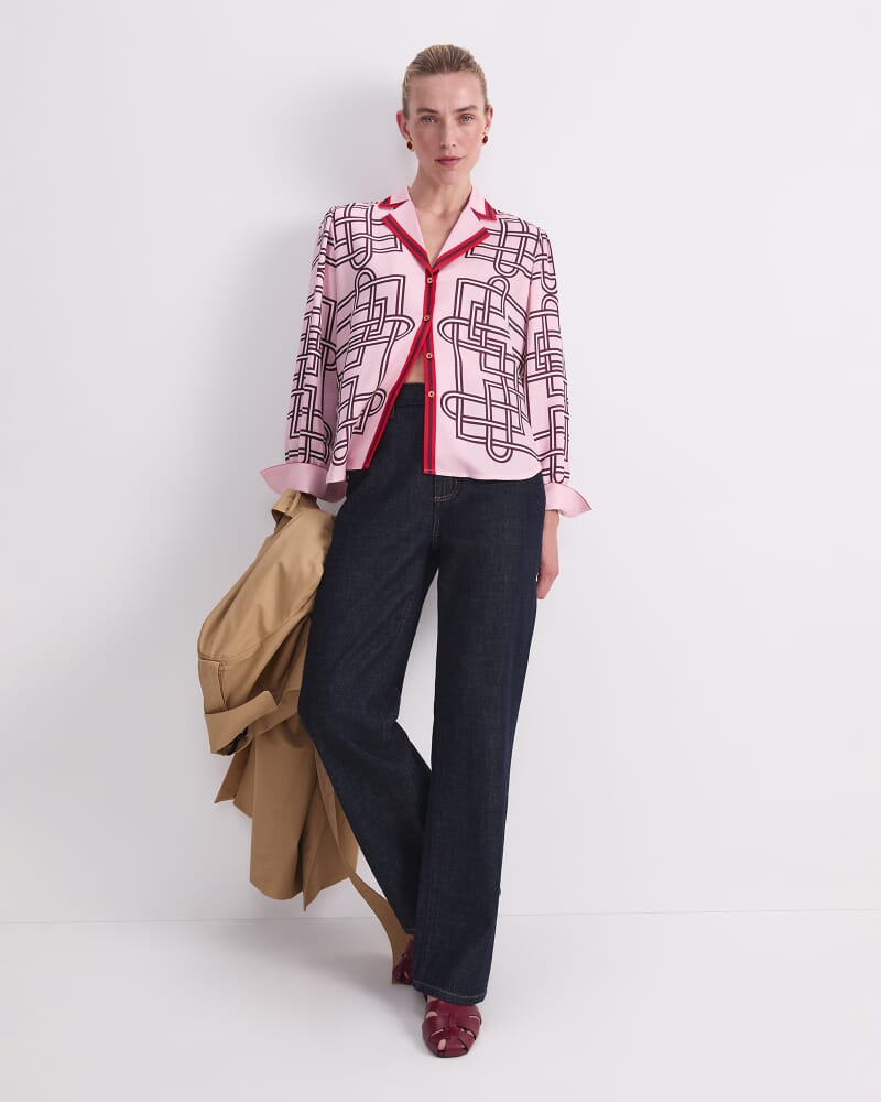 Rhodes Print Blouse in PINK MULTI