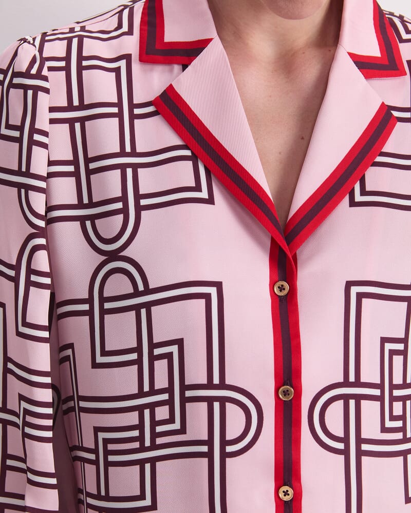 Rhodes Print Blouse in PINK MULTI