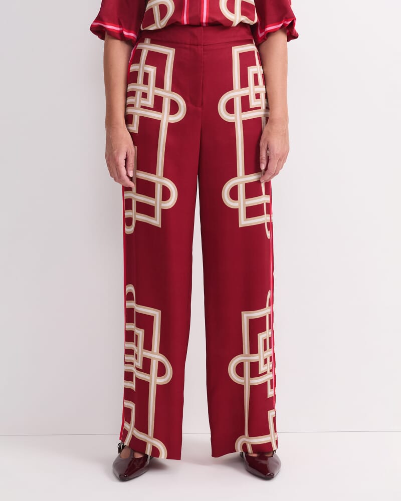 Rhodes Print Pant in PLUM MULTI