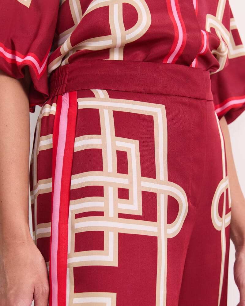 Rhodes Print Pant in PLUM MULTI