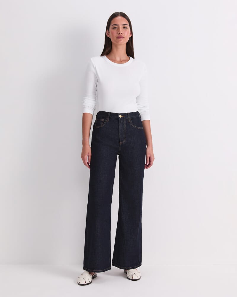 Simmi Wide Leg Jean in RAW INDIGO