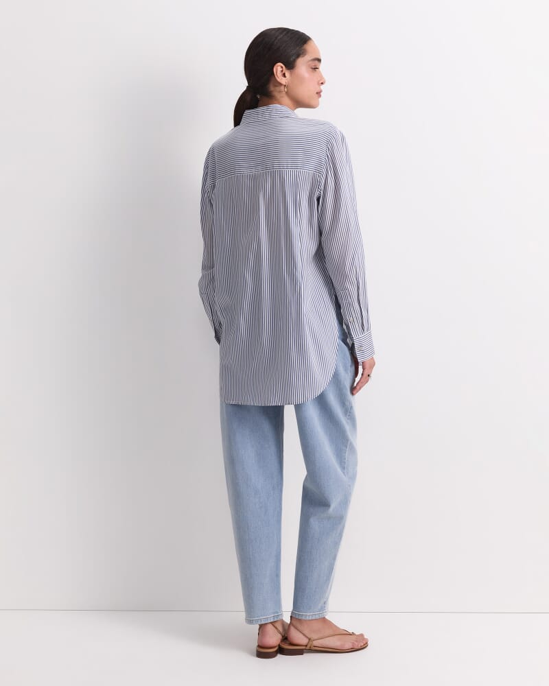 Vivian Stripe Shirt in NAVY/WHITE