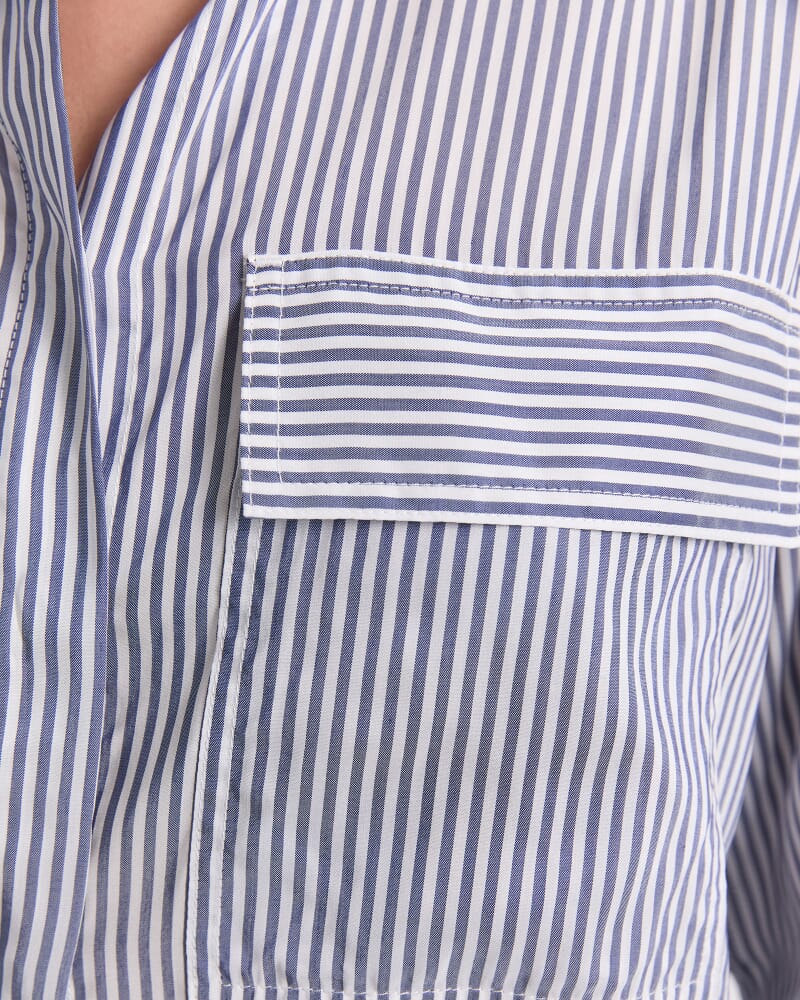 Vivian Stripe Shirt in NAVY/WHITE