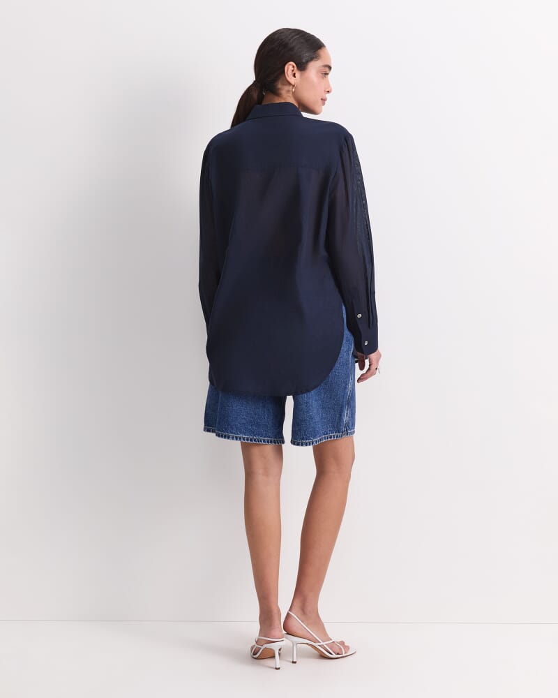 Vivian Pocket Shirt in NAVY