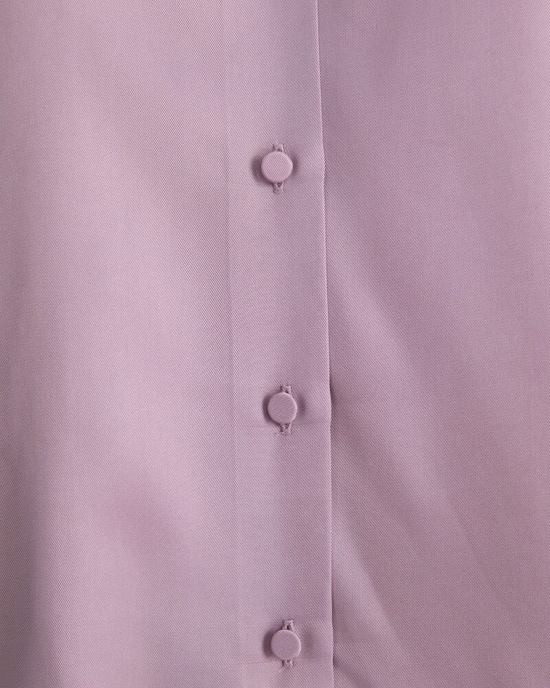 Yara Drape Long Sleeve Shirt in DUSK