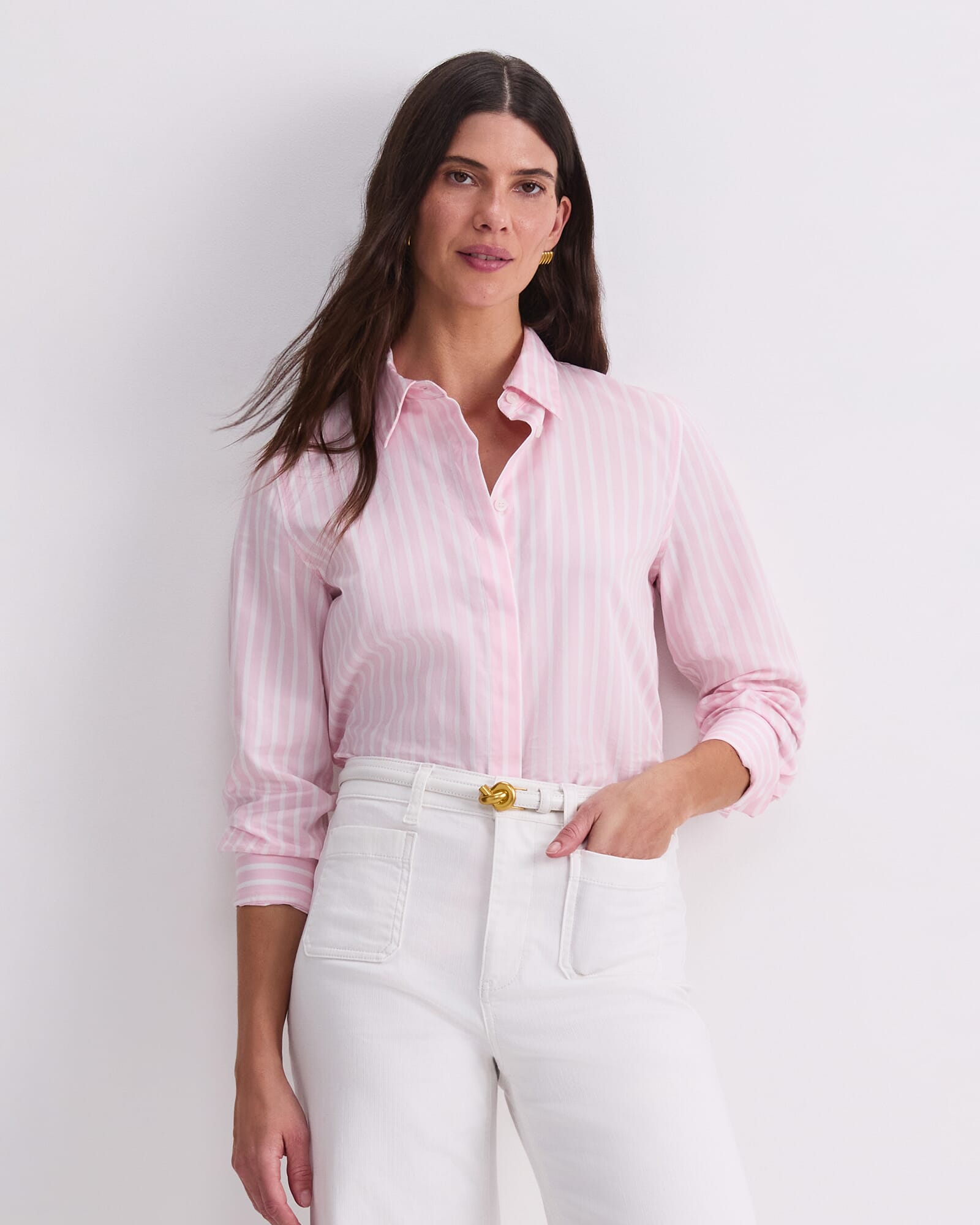 Hannah Stripe Cotton Silk Shirt