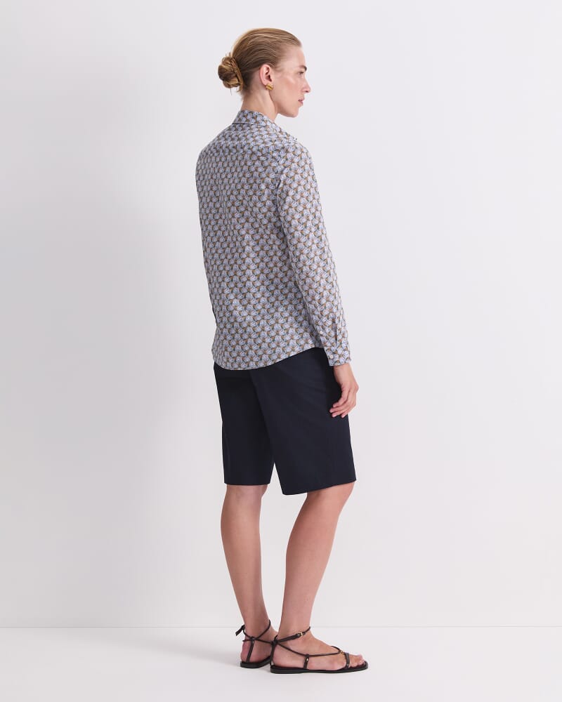 Evelyn Liberty Long Sleeve Shirt in BLUE MULTI