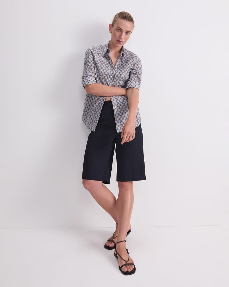 Evelyn Liberty Long Sleeve Shirt in BLUE MULTI