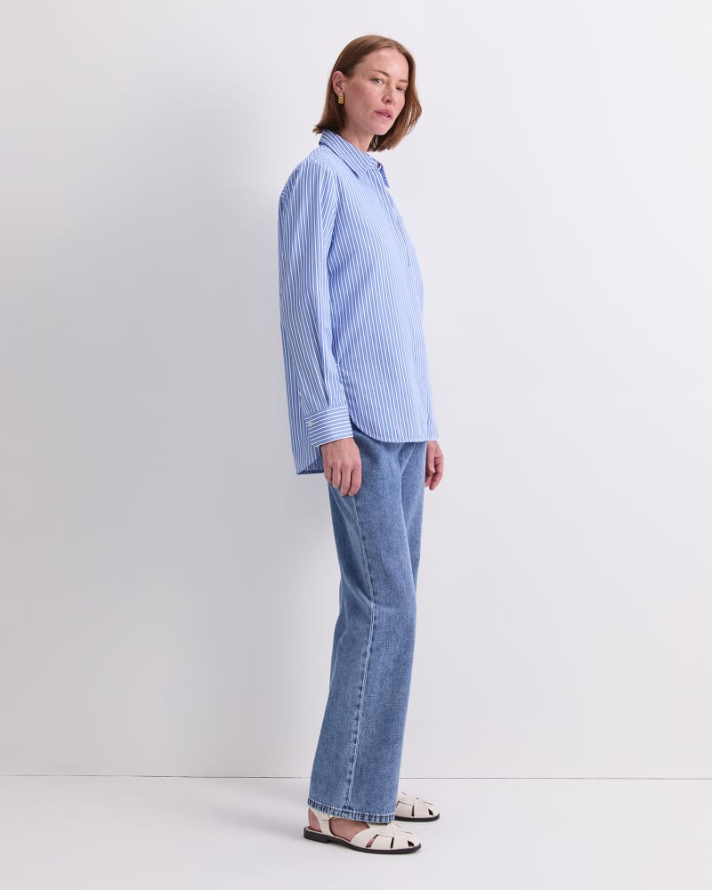 Priscilla Stripe Shirt in BLUE/WHITE