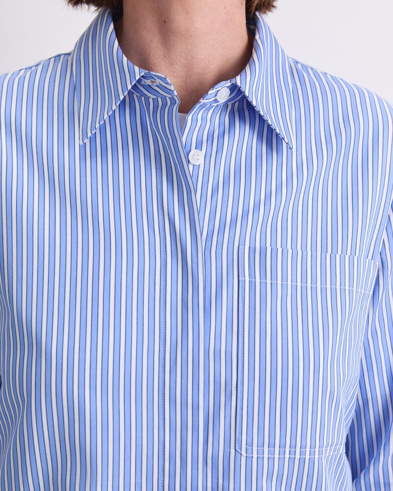 Priscilla Stripe Shirt in BLUE/WHITE
