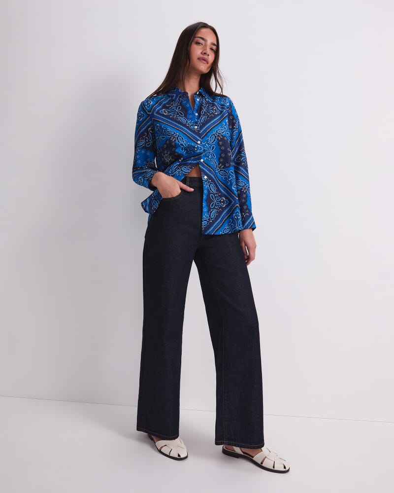 Bandana Print Shirt in BLUE MULTI