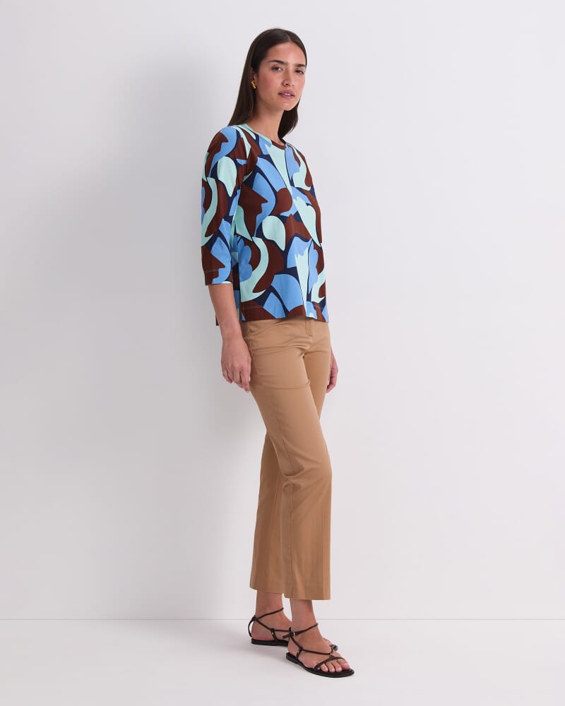 Geo 3/4 Mercerised Tee in MULTI