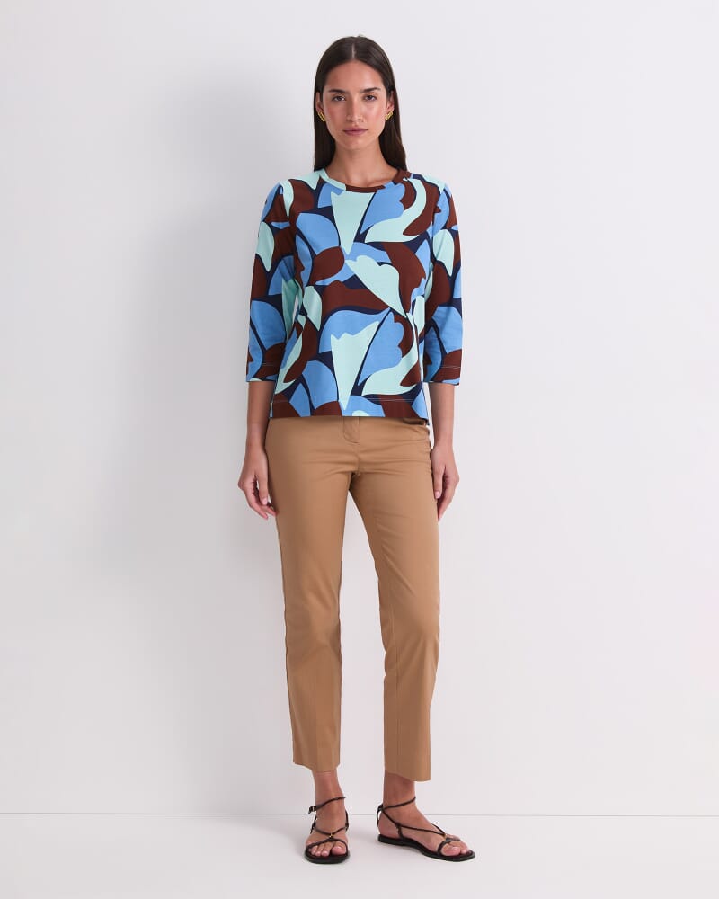 Geo 3/4 Mercerised Tee in MULTI