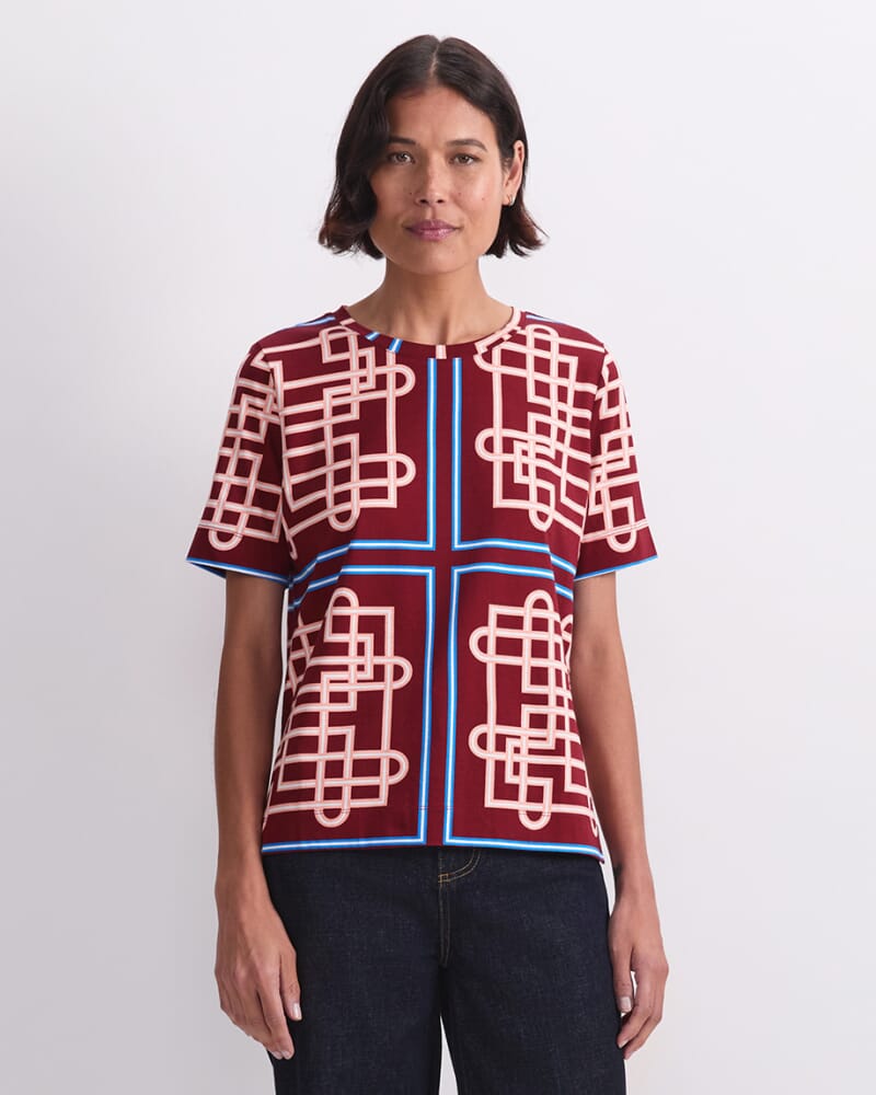 Rhodes Mercerised Tee in PINOT