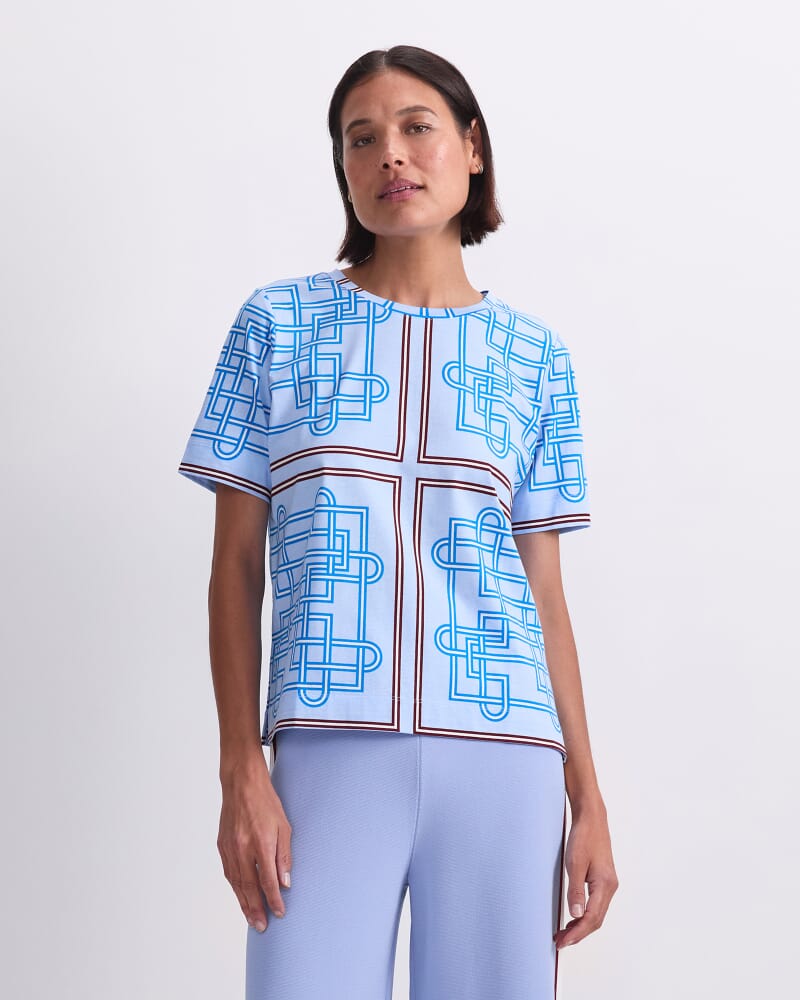 Rhodes Mercerised Tee in SKY BLUE