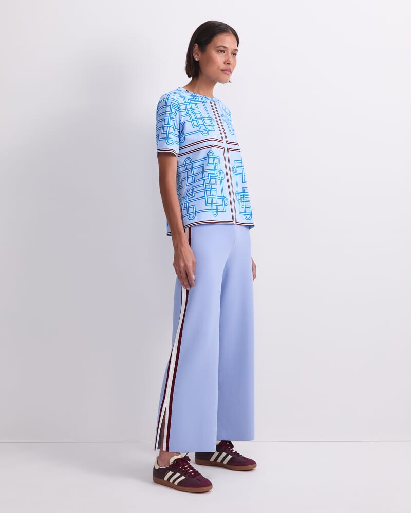 Rhodes Mercerised Tee in SKY BLUE