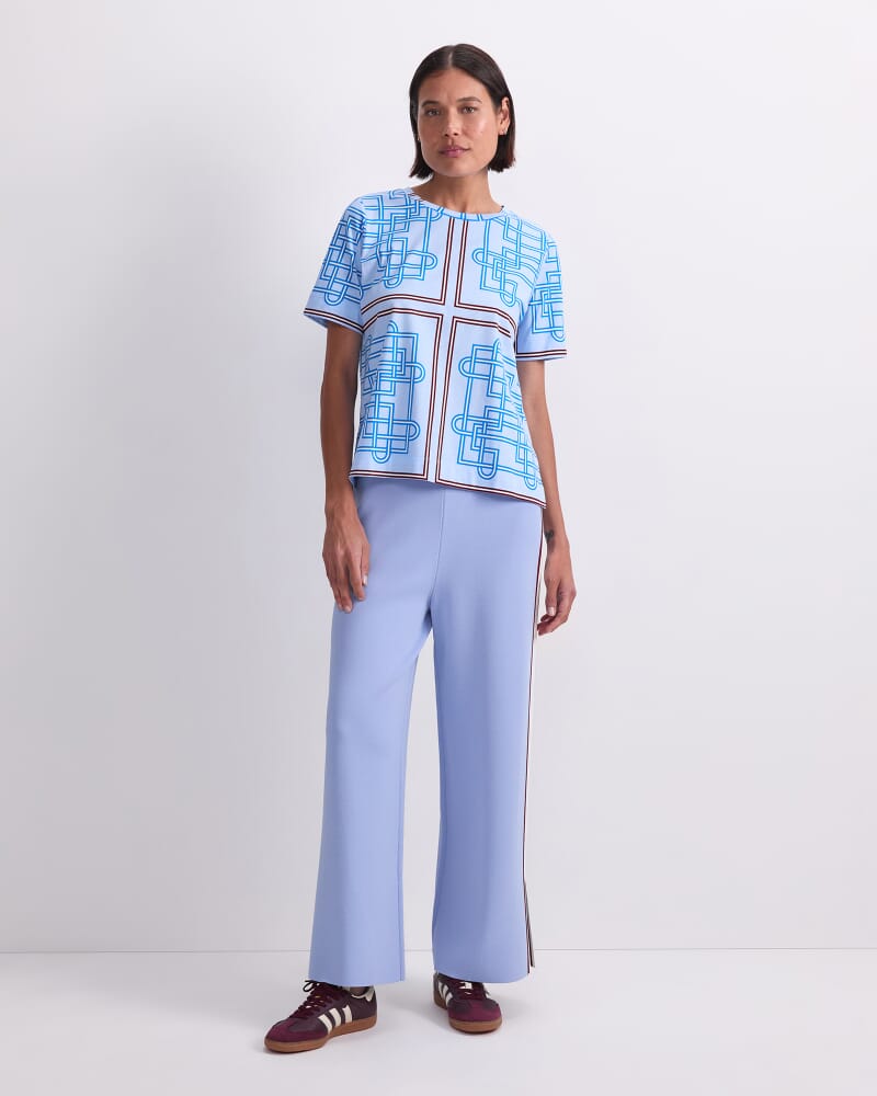 Rhodes Mercerised Tee in SKY BLUE