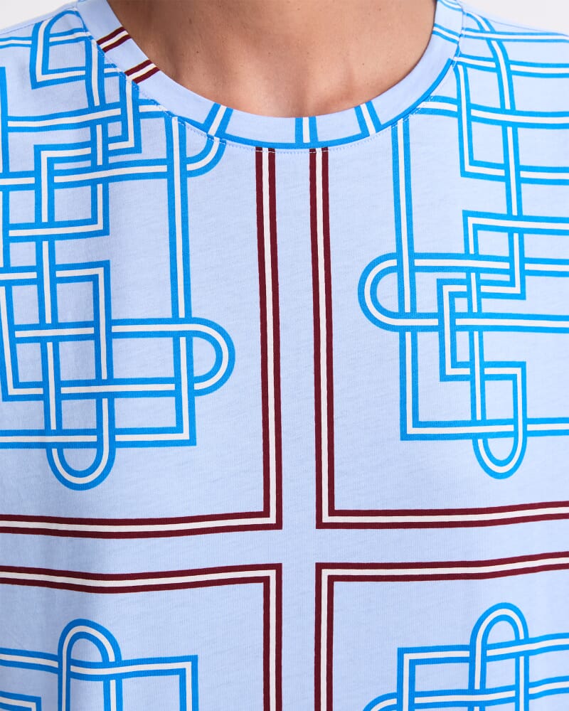 Rhodes Mercerised Tee in SKY BLUE