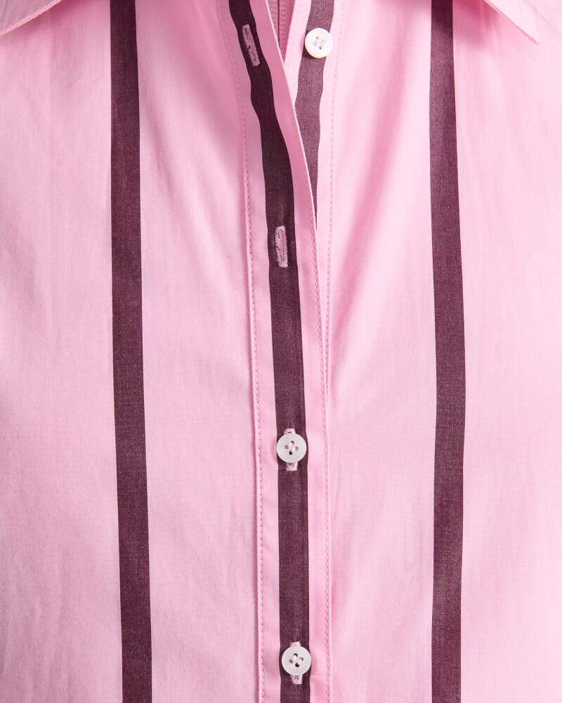 Jade Stripe Long Sleeve Shirt in PINK MULTI
