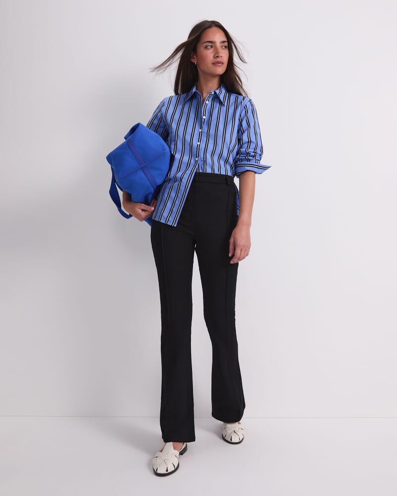 Jade Stripe Long Sleeve Shirt in BLUE MULTI