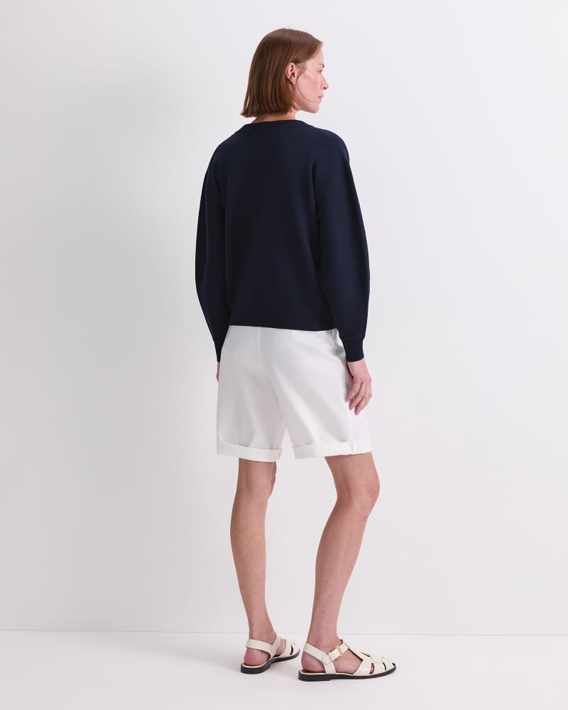 Anchor Jaquard Sweater in NAVY