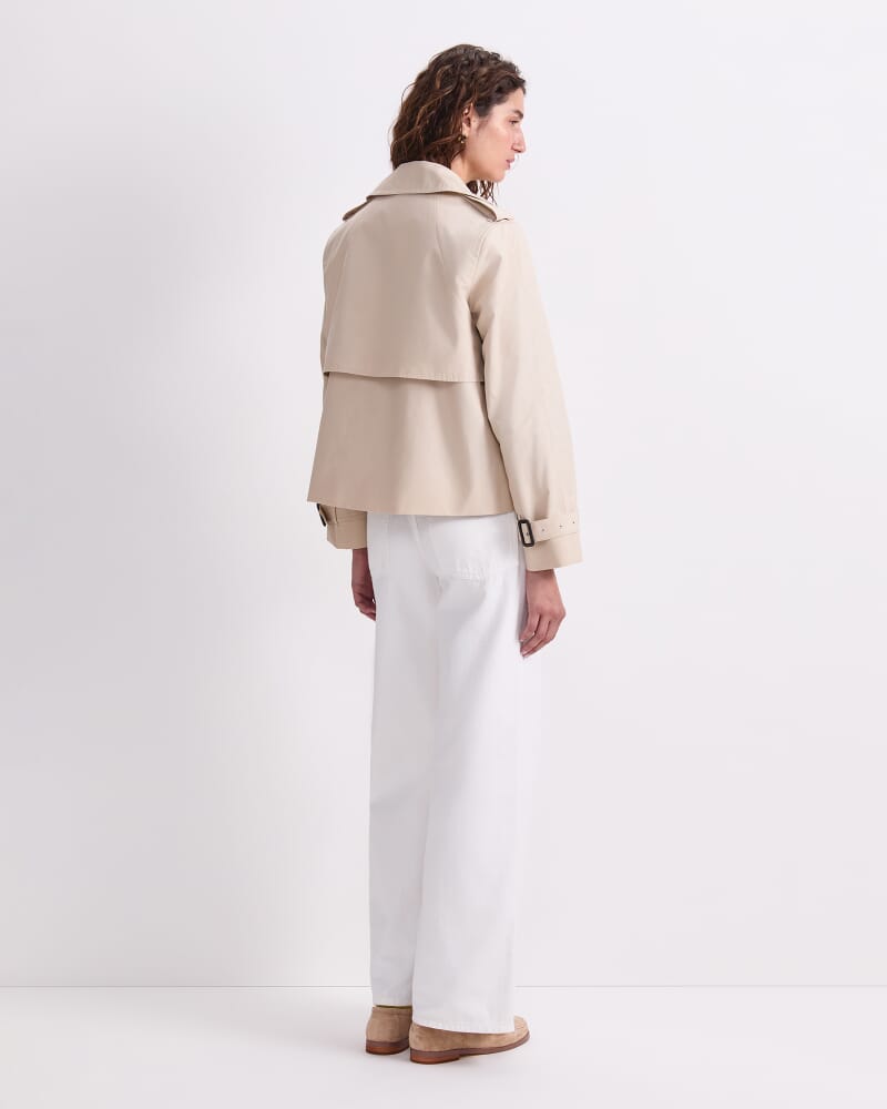 Audrey Crop Trench in PUTTY