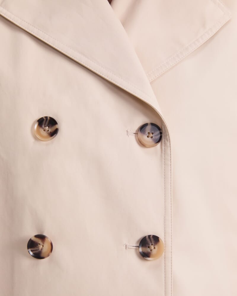 Audrey Crop Trench in PUTTY