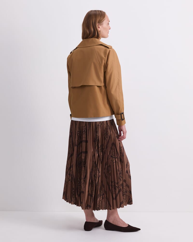 Audrey Crop Trench in TAN