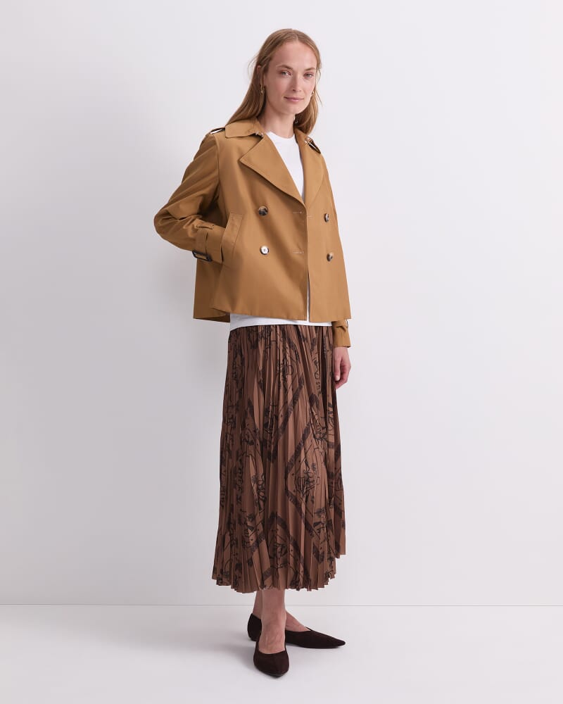 Audrey Crop Trench in TAN