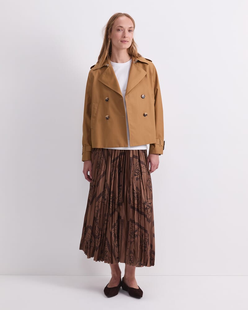 Audrey Crop Trench in TAN