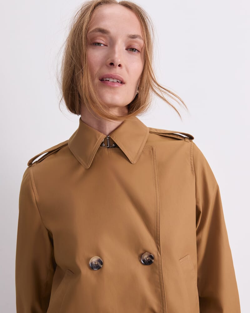 Audrey Crop Trench in TAN