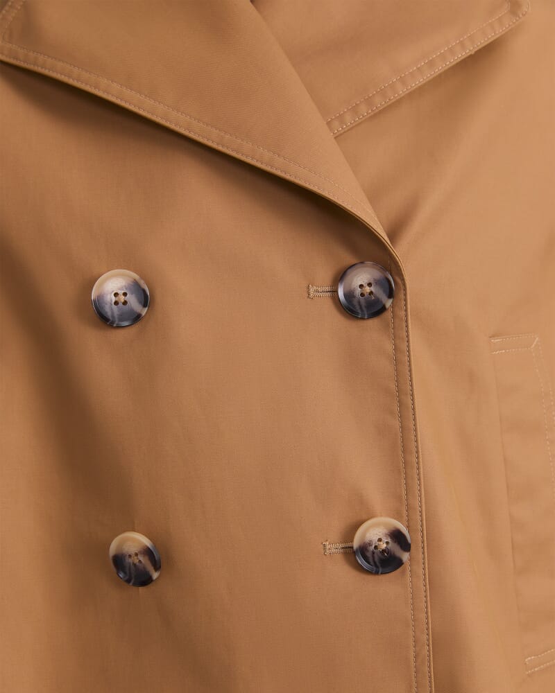 Audrey Crop Trench in TAN