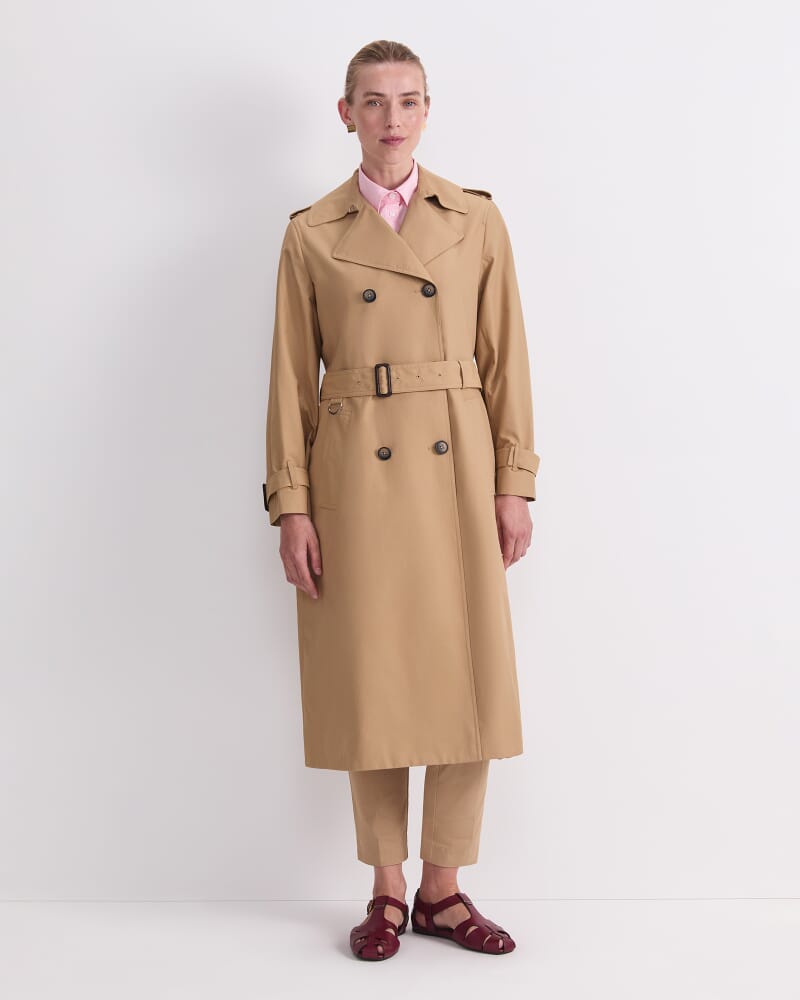Audrey Icon Trench in PEBBLE