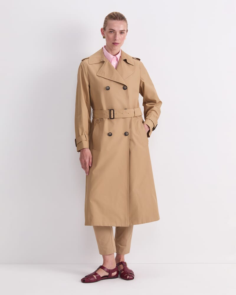 Audrey Icon Trench in PEBBLE