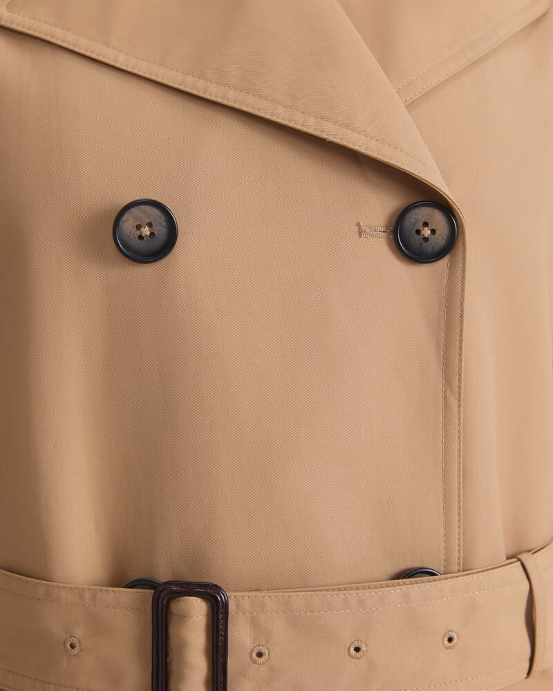 Audrey Icon Trench in PEBBLE