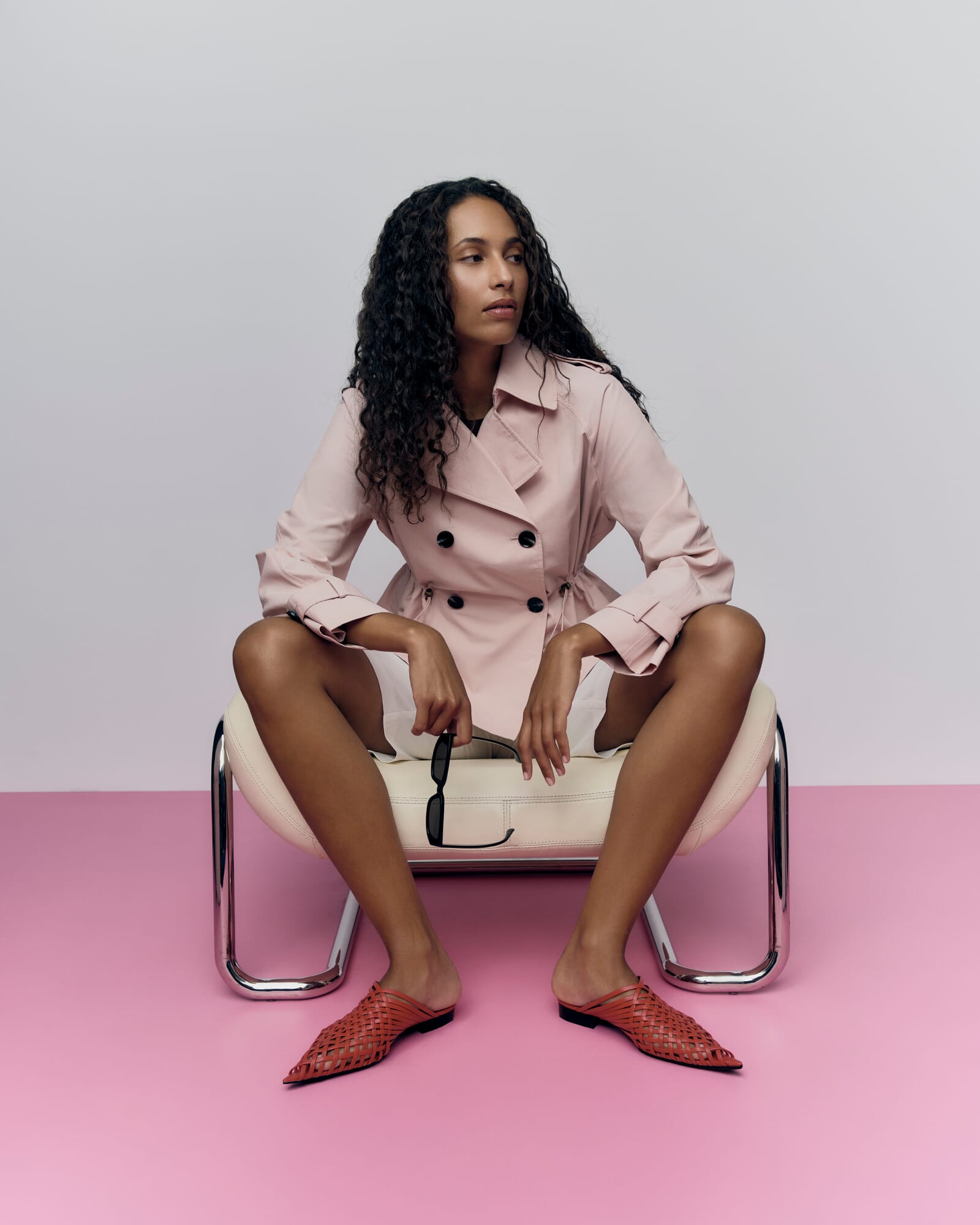 Audrey Drawcord Trench