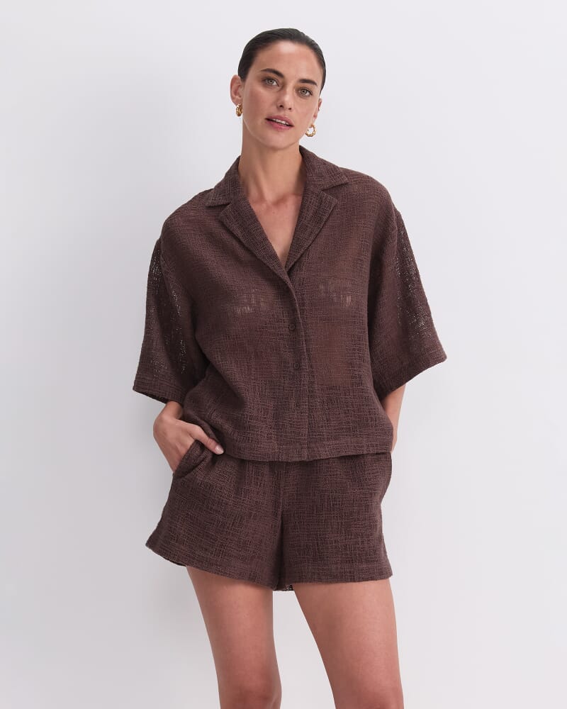 Holiday Shirt in CHOCOLATE