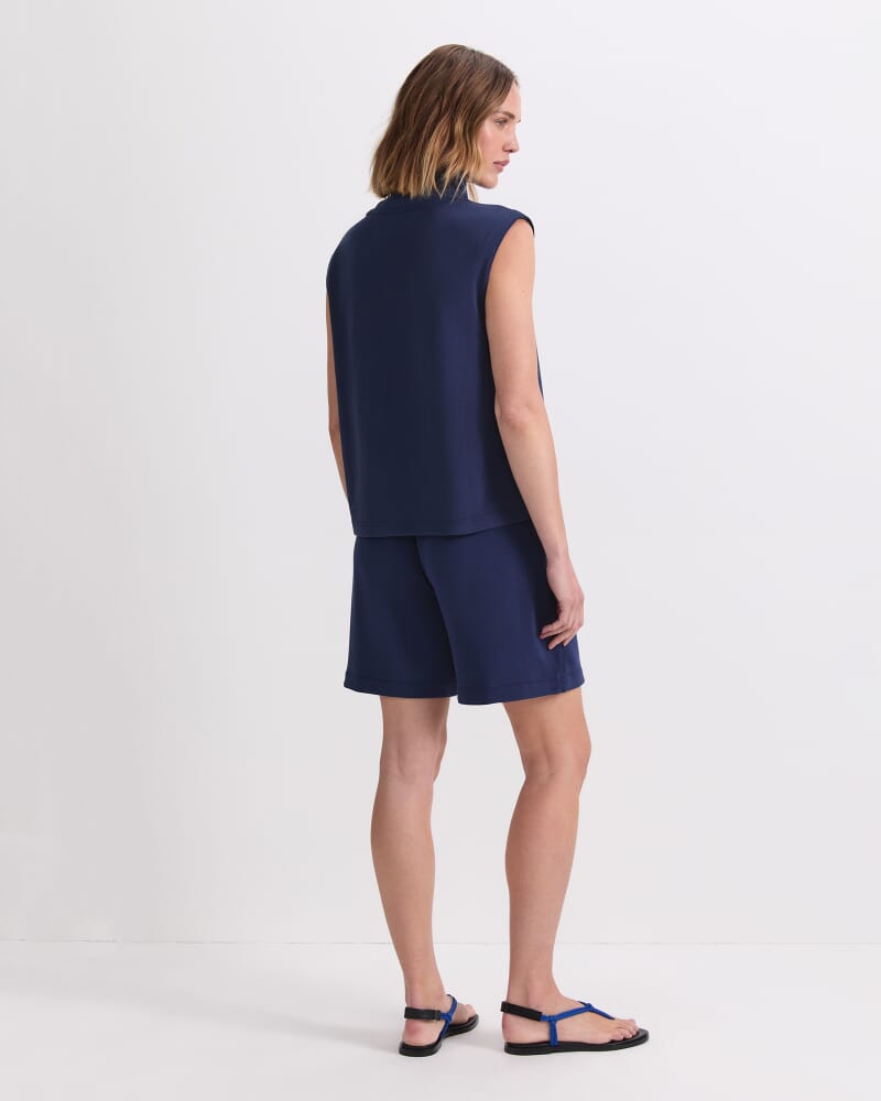 Kayla Sleeveless Track Top in NAVY
