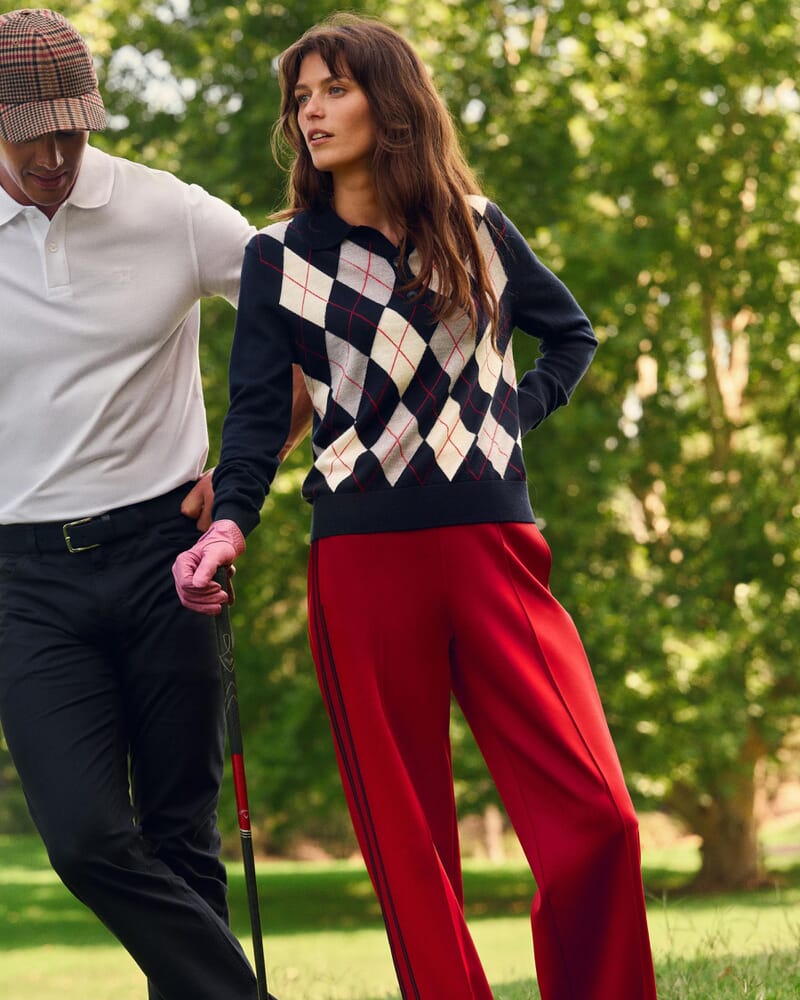 Francis Argyle Polo in NAVY MULTI
