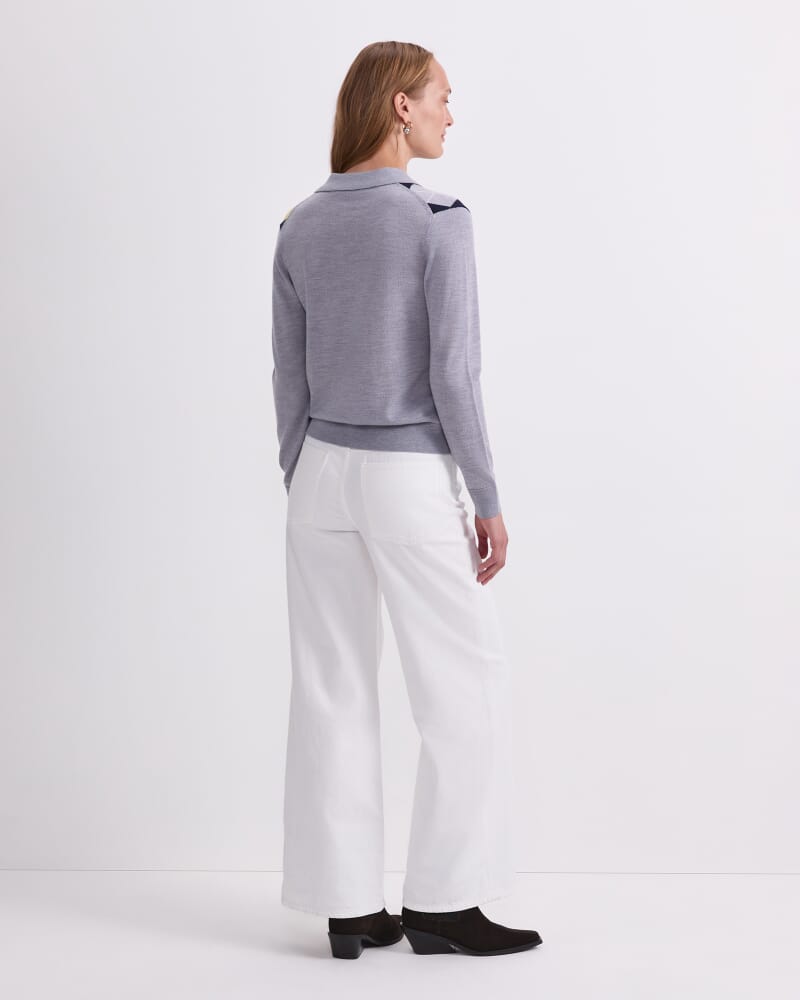 Francis Argyle Polo in GREY MULTI