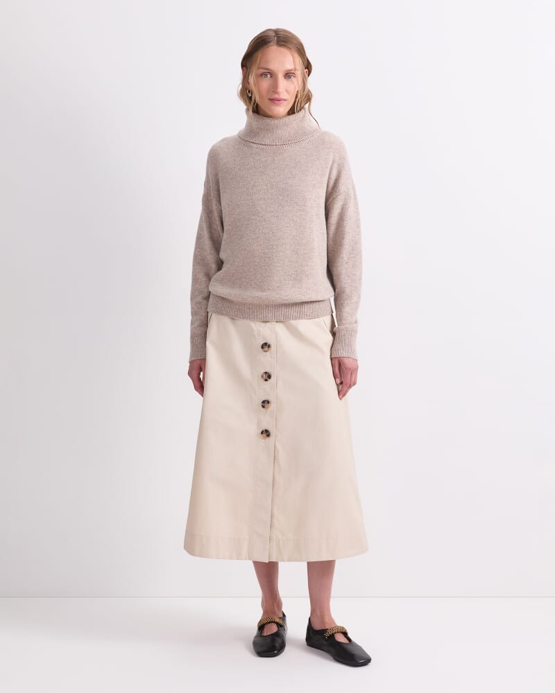 Sunshine Roll Neck Sweater in OATMEAL