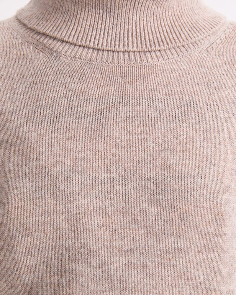 Sunshine Roll Neck Sweater in OATMEAL